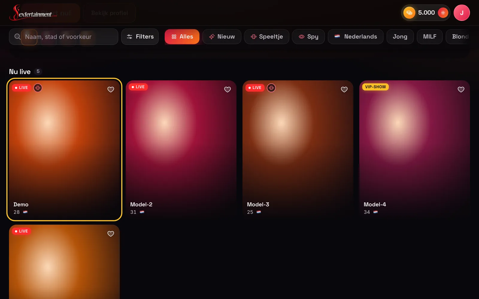 Choisissez un modèle en live, sur ordinateur